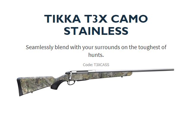 Tikka T3x Lite Stainless Camo Bankstown Gun Shop