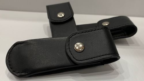 KNIFE POUCH TAWONGA BLACK LEATHER - Bankstown Gun Shop