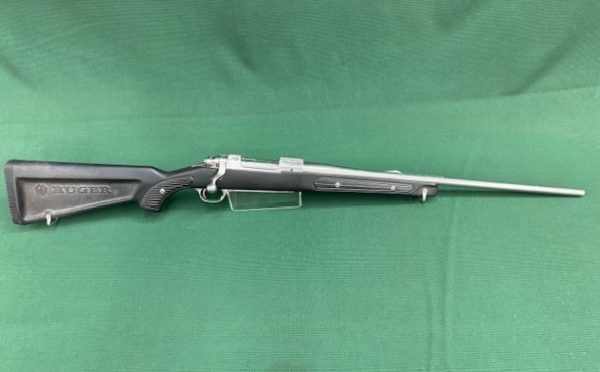 .22-250 RUGER MODEL ''M77 MKII'' STAINLESS SYNTHETIC PADDLE STOCK FITTED WITH LEATHER SLING