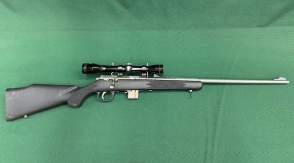 .22 MAG MARLIN MODEL '882SS' BOLT ACTION STAINLESS SYNTHETIC FITTED WITH TASCO 4X32 SCOPE - EXCELLENT CONDITION !!!