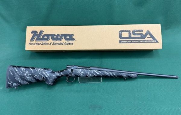 .308 HOWA 1500 BLUED SUPERLIGHT BARRELED ACTION IN CARBON GREY SPLASH STOCK 20'' THREADED MUZZLE