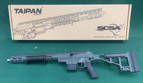 .300 BLK SCSARMS TAIPAN X (grey) PUMP ACTION 2 X 10RD MAGS LEFT STRAIGHT PULL