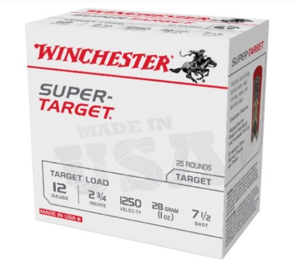 AMMO WIN 12G SUPER TARGET VELOCITY 1250 7.5 SHOT 28 GRAM ( PK25 ) ( TRGT12507 ) SLAB $145