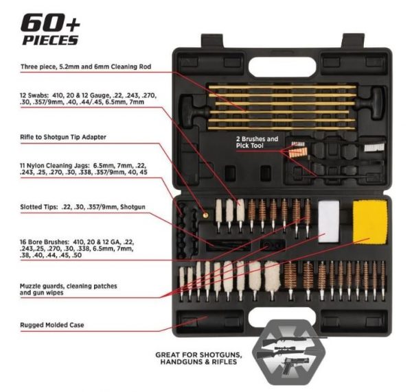 ALLEN CLEANING KIT KROME STRONGHOLD UNIVERSAL RIFLE-SHOTGUN-HANDGUN