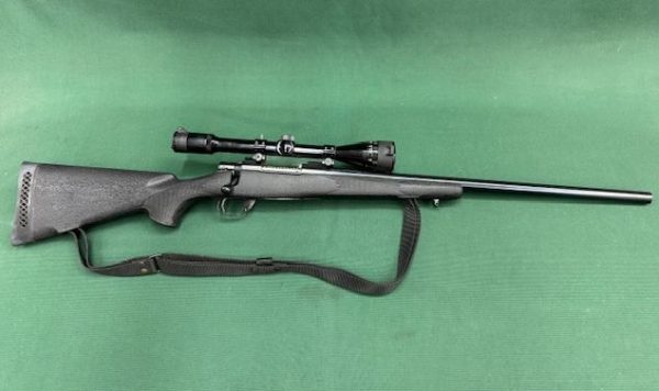 .223 CMC MODEL ''AUST MOUNTMASTER'' BOLT ACTION VARMINT BLUED SYNTH 24'' WITH 10X40 BUSHNELL BANNER SCOPE