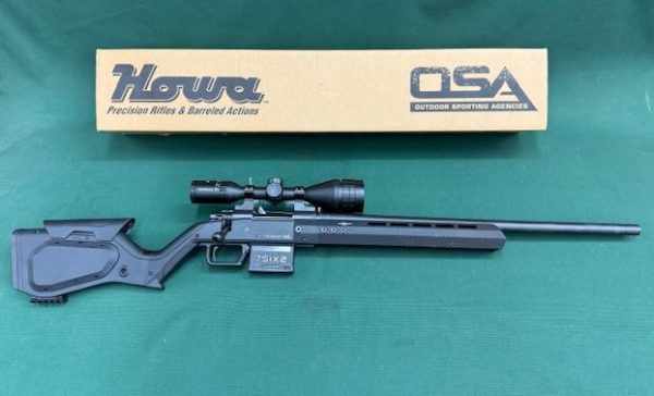 .308 HOWA 1500 BARRELED ACTION VARMINT 24'' 1/10 IN HERA H7 STOCK WITH 3-9X50HMD SCOPE & MOUNTS PACKAGE