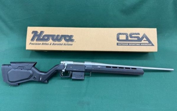 .308 HOWA 1500 STAINLESS WITH HERA ARMS H7 CHASSIS S/A BLACK STOCK