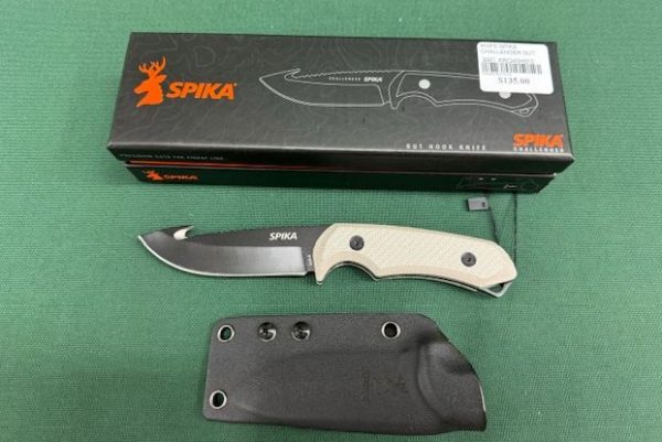 KNIFE SPIKA CHALLENGER GUT HOOK IN KYDEX SHEATH