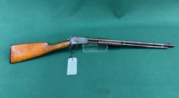 .22 WINCHESTER MODEL ''06'' BLUED WOOD PUMP ACTION 15RD FAIR CONDITION !!!